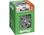 Preview: SPAX Universalschraube, 4,5 x 60 mm, 250 Stück, Teilgewinde, Senkkopf, T-STAR plus T20, 4CUT, WIROX, 4191010450606