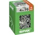 Preview: SPAX Universalschraube, 4,5 x 70 mm, 175 Stück, Teilgewinde, Senkkopf, T-STAR plus T20, 4CUT, WIROX, 4191010450706