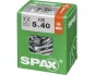 Preview: SPAX Universalschraube, 5 x 40 mm, 100 Stück, Teilgewinde, Senkkopf, T-STAR plus T20, 4CUT, WIROX, 4191010500407