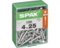 Preview: SPAX Universalschraube, 4 x 25 mm, 100 Stück, Vollgewinde, Senkkopf, T-STAR plus T20, 4CUT, WIROX, 4191010400252