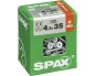 Preview: SPAX Universalschraube, 4,5 x 35 mm, 125 Stück, Teilgewinde, Senkkopf, T-STAR plus T20, 4CUT, WIROX, 4191010450357