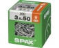 Preview: SPAX Universalschraube, 3,5 x 50 mm, 300 Stück, Teilgewinde, Senkkopf, T-STAR plus T20, 4CUT, WIROX, 4191010350496