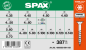 Preview: SPAX Sortiment Koffer, Schrauben-Set mit 14 Abmessungen, 387 Stück, Senkkopf, T-STAR plus, WIROX, 4000001991169