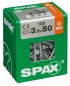 Preview: SPAX Universalschraube, 3,5 x 50 mm, 100 Stück, Teilgewinde, Senkkopf, T-STAR plus T20, 4CUT, WIROX, 4191010350517