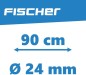 Preview: FISCHER Gliederschloss 90cm, schwarz 85861