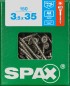 Preview: SPAX Edelstahlschraube, 3,5 x 35 mm, 150 Stück, Teilgewinde, Senkkopf, T-STAR plus T15, 4CUT, Edelstahl rostfrei A2, 4197000350357