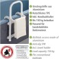 Preview: WENKO Secura Einstiegshilfe für die Badewanne, bis zu 150 kg, Aluminium, Weiß, 8110100