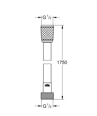 GROHE VitalioFlex Trend Brauseschlauch, 1750 mm, chrom, 28742001