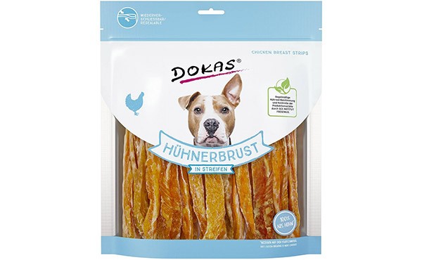 DOKAS Getreidefreier Premium Snack in Streifen für Hunde – Ideal für zwischendurch 180341