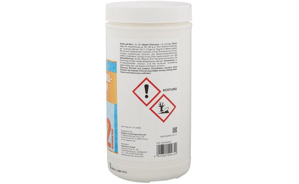 Chlor-Schnelldesinfektion 1,2 kg Pool Schwimmbad Desinfektion Algenbekämpfung 0501002MG