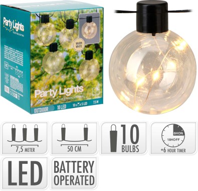 LED Partybeleuchtung, 10 Lampen,  DX9500700