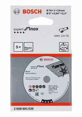 Bosch Trennscheibe 76x1x10mm Expert for Inox,5 Stk. 2608601520