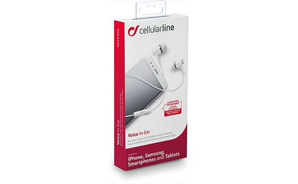 Cellularline In-Ear Headset VOICE IN EAR für 3,5mm Klinkenbuchse AUINEARW