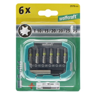 wolfcraft Bit-Box TORX® (T 10-25), 7-tlg. 2978000