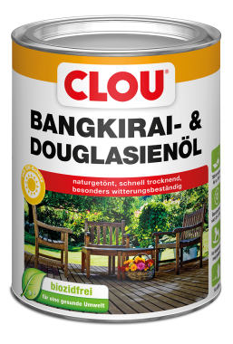 Clou Bangkirai Holzöl: Schutz, Pflege & Farbtonauffrischung für Außen, 750 ml, 945342