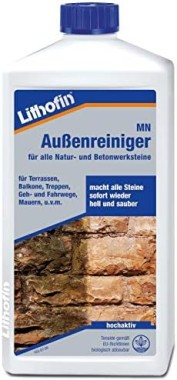 Lithofin MN Außenreiniger, Reiniger für alle Natur- und Betonsteinbeläge, 1 Liter, 163-11