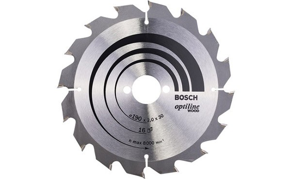 Bosch Kreissägeblatt Optiline Wood 190x30 mm 16Z