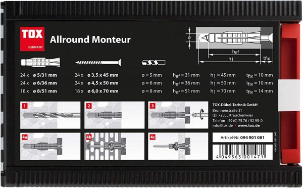 TOX Monteur Allround Sortiment 132 tlg.