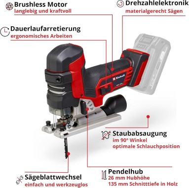 Einhell Akku-Stichsäge TP-JST 18/135 Li BL - Solo 4321265