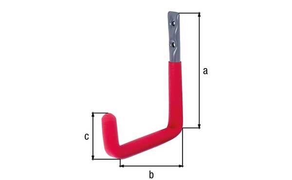 Alberts Wandhaken,vz,grau,145x115,Ø12 802165