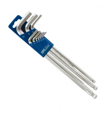 HM-Müllner Kugelkopf-Sechskant-Stiftschlüsselsatz, 9-tlg., 1,5 bis 10 mm, 9110N