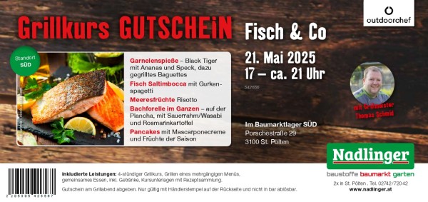 GRILLKURS Outdoorchef Fisch & Co, 21.05.25, Nadlinger SÜD, 210525