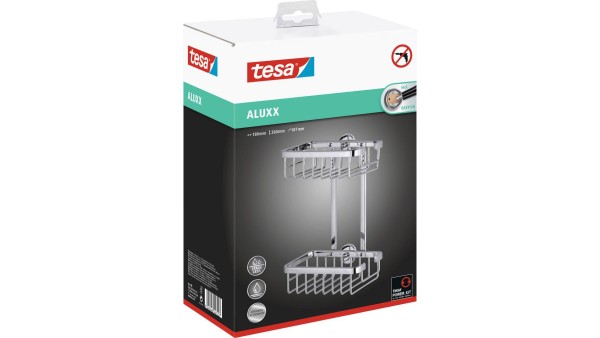 Tesa Aluxx Ablagekorb zweistöckig, Aluminium, 40211-00000-00