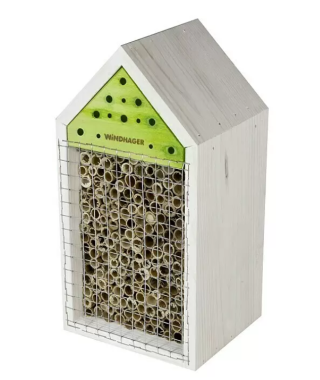 Windhager Insektenhotel Box, 14x12x27 cm, grün/weiss, 06895