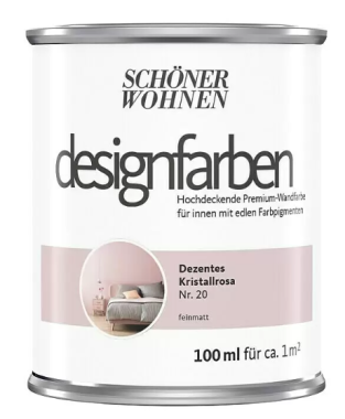 Schöner Wohnen Designfarbe Dezentes Kristallrosa Nr.20, 100 ml, 949101004538