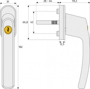 ABUS Abschließbarer Fenstergriff FG210