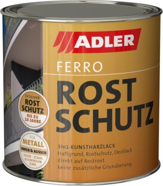 ADLER Ferro Rostschutz RAL8017 Schokoladenbraun 375 ml, für Eisen, Stahl, Zink und Aluminium im Innen- und Außenbereich, 452500801737