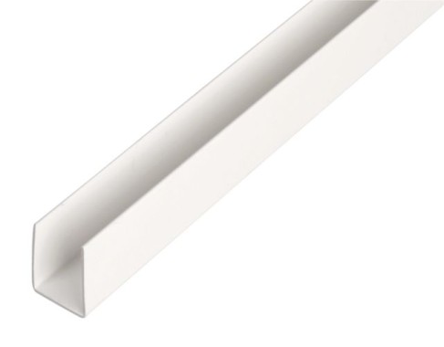 Alberts U-Profil,PVC,weiß,10x18x10x1/1m 484521