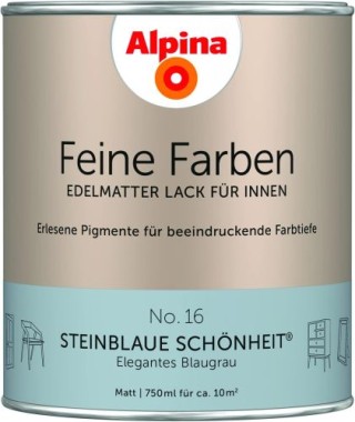 Alpina Feine Farben Lack, Steinblaue Schönheit, 750ml, 984103