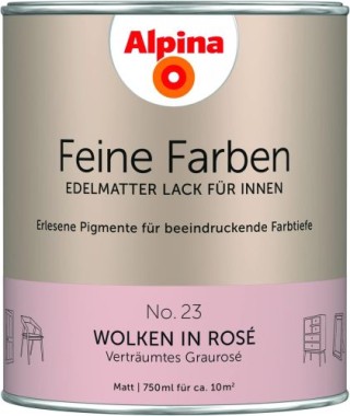 Alpina Feine Farben Lack, Wolken in Rosé, 750ml, 984107