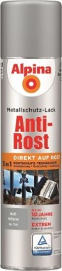 Alpina Metallschutzlack Anti-Rost Matt Hellgrau 400ml, 017270804/L