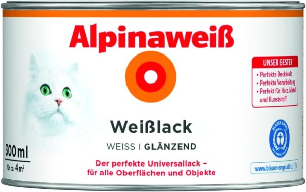 Alpina Weißlack glänzend 300 ml, 891885