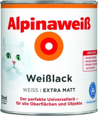 Alpinaweiß Weißlack matt 750 ml, 891867