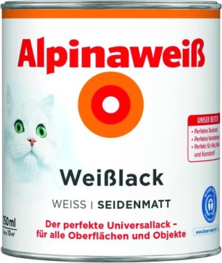 Alpinaweiß Weißlack seidenmatt 750 ml, 891871