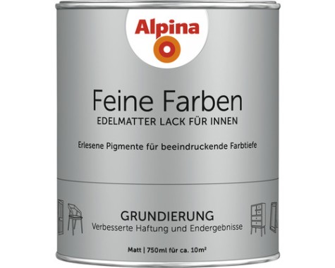 Alpina Feine Farben Lack Grundierung 750ml, weiß, 984118