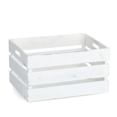 Zeller Aufbewahrungs-Kiste, Vintage weiß, Holz, 39 x 29 x 21,5 cm, 15132