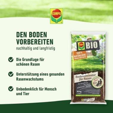 COMPO BIO Bodenaktivator für Rasen, 10 kg, 20311