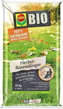 Compo BIO Herbst-Rasendünger, mit 3 Monate Langzeitwirkung, 20 kg, 400 m², 28590