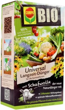 Compo Bio Universal Langzeit-Dünger mit Schafwolle 2 kg Single 20273