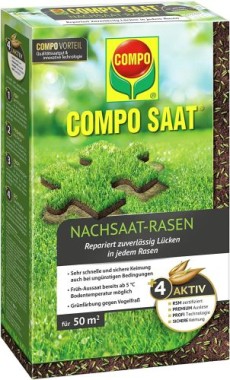 COMPO SAAT Nachsaat-Rasen, 1 kg, für 50 m², 13883