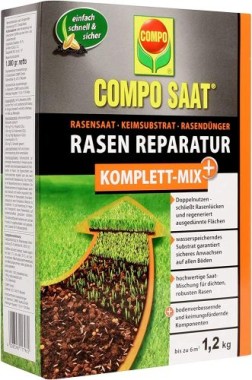 COMPO SAAT Rasen Reparatur Komplett-Mix+, 1,2 kg (6 m²), 21796