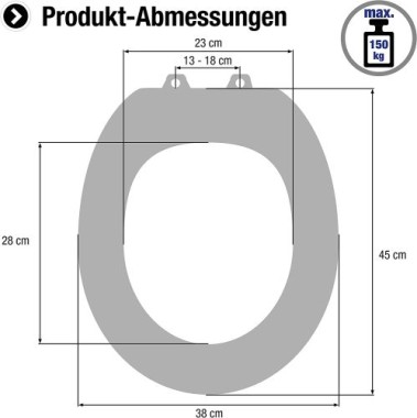 Conmetall WC-Sitz Wassertropfen, KSDSC354