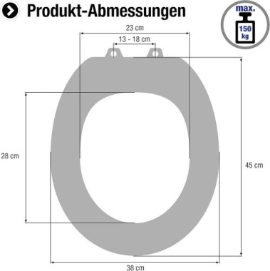 Cornat WC-Sitz Meeresbrise, Hochwertiger Holzkern - Absenkautomatik & Schnellbefestigung - Komfortables Sitzgefühl, KSDSC353