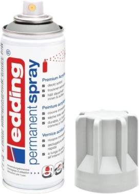 Edding  Permanent Spray, Acryllack, 925 Lichtgrau Matt 200 ml, 95704