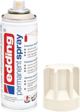 Edding Permanent Spray, Acryllack, 921 Cremeweiß Matt 200 ml, 95696