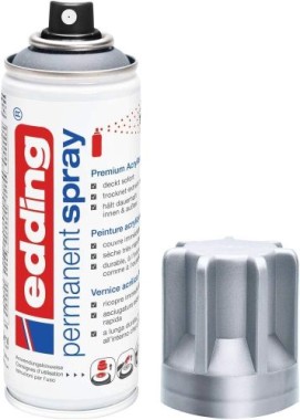 Edding Permanent Spray, Acryllack, 923 Silber Matt 200 ml, 95700